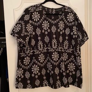 Lane Bryant Embroidered Top Size 24